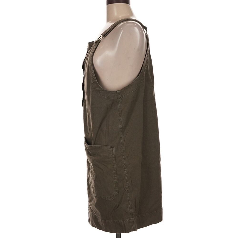 Duluth Trading Olive Utility Overall Dress Jumper Button Front Pockets Women’s M - Picture 6 of 10